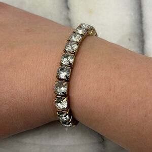 Rhinestone stretchy tennis bracelet